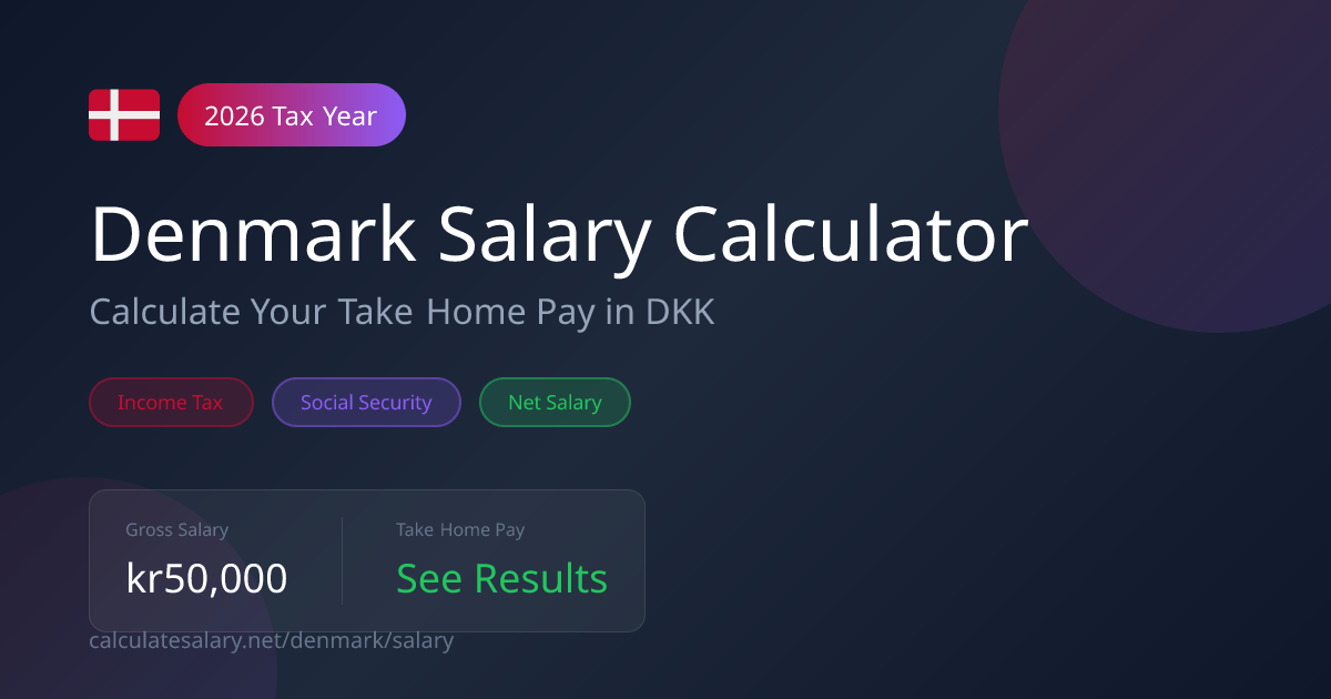 Denmark Salary Calculator 2026 - Take Home Pay | CalculateSalary.net