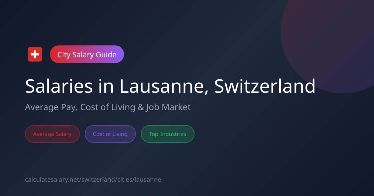Salary in Lausanne 2026 - Average Pay & Cost of Living | Switzerland ...